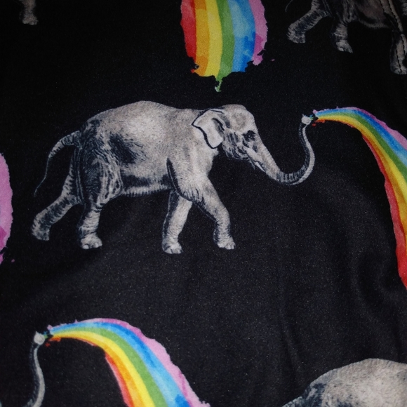 Pride Elephants black leggings TC2 size 22-26 - Picture 2 of 3